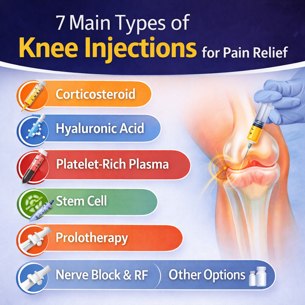 7 Main Types of Knee Injections for Pain Relief 1